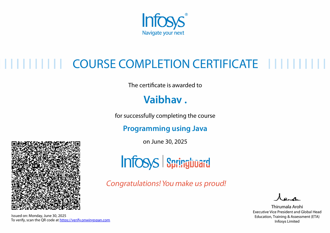 Frontend Certificate