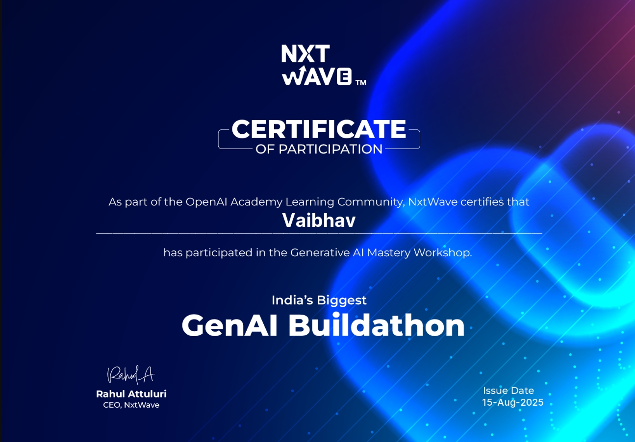 Frontend Certificate